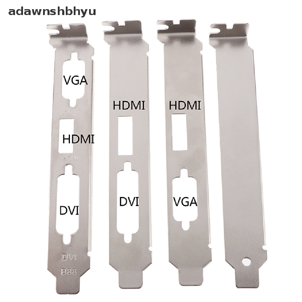 Adawnshbhyu 1Pc Adaptor Bracket Profil Tinggi 12cm HDMI DVI VGA Port Untuk Konektor Kartu Video