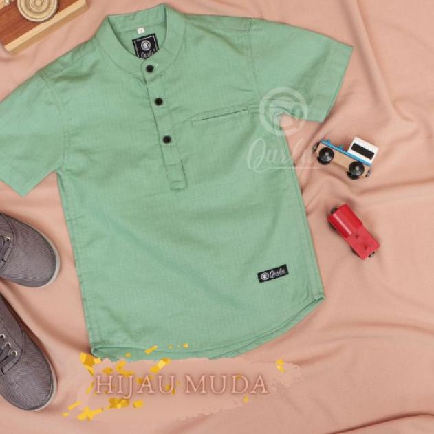 Kemeja Koko Anak/Dewasa HIJAU MUDA / sage green (bisa couple ayah anak)
