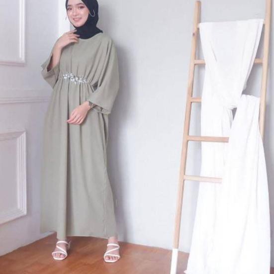 ♩ Ns FC Najibah Gamis Syar'i asdf MDS - MARIA KAFTAN pink mint-C ➹