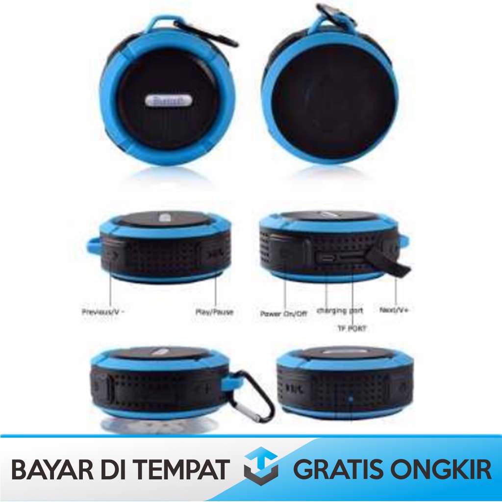 SPEAKER BLUETOOTH 3.0 PORTABLE MINI OUTDOOR TAFFWARE C6 ORIGINAL MURAH