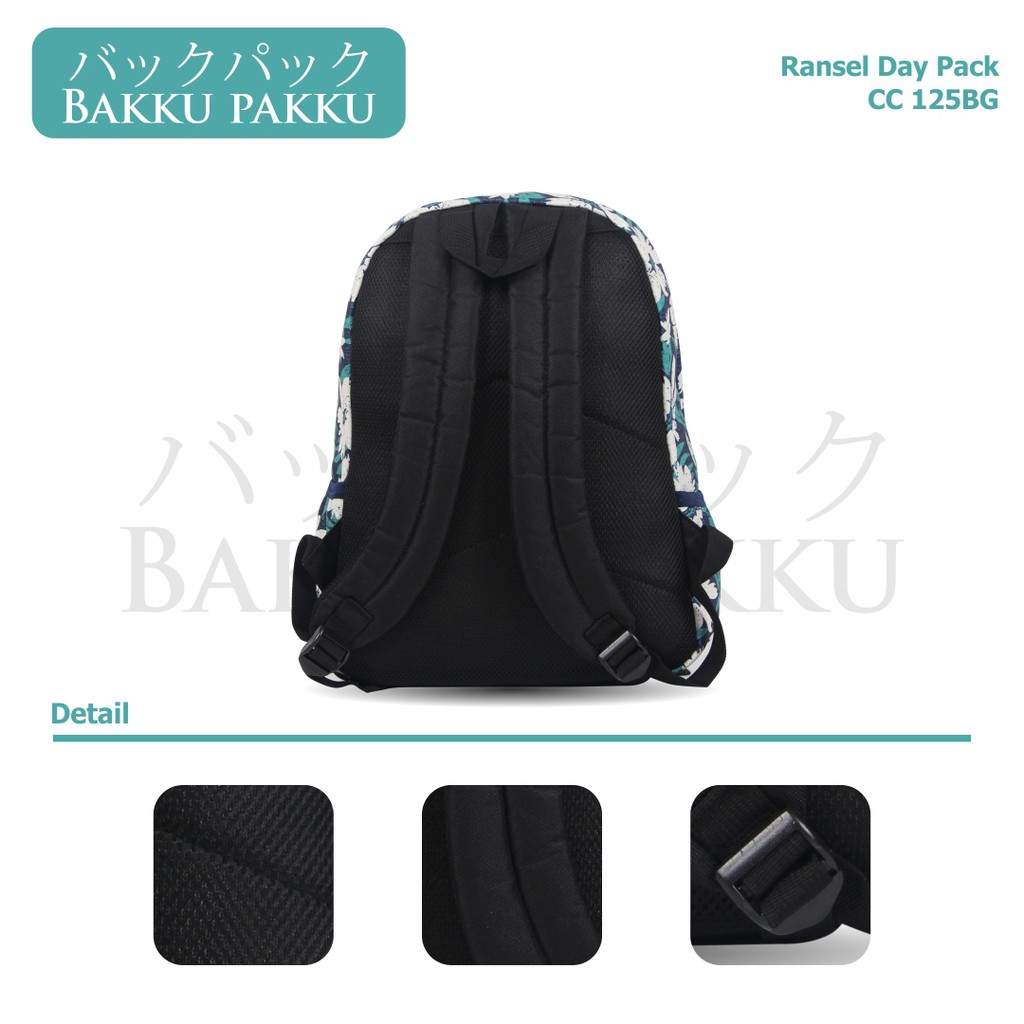 [KLIKTAS] Tas Ransel Wanita Laptop Backpack Printing Bunga CC125 / Ransel sekolah Kuliah Kerja