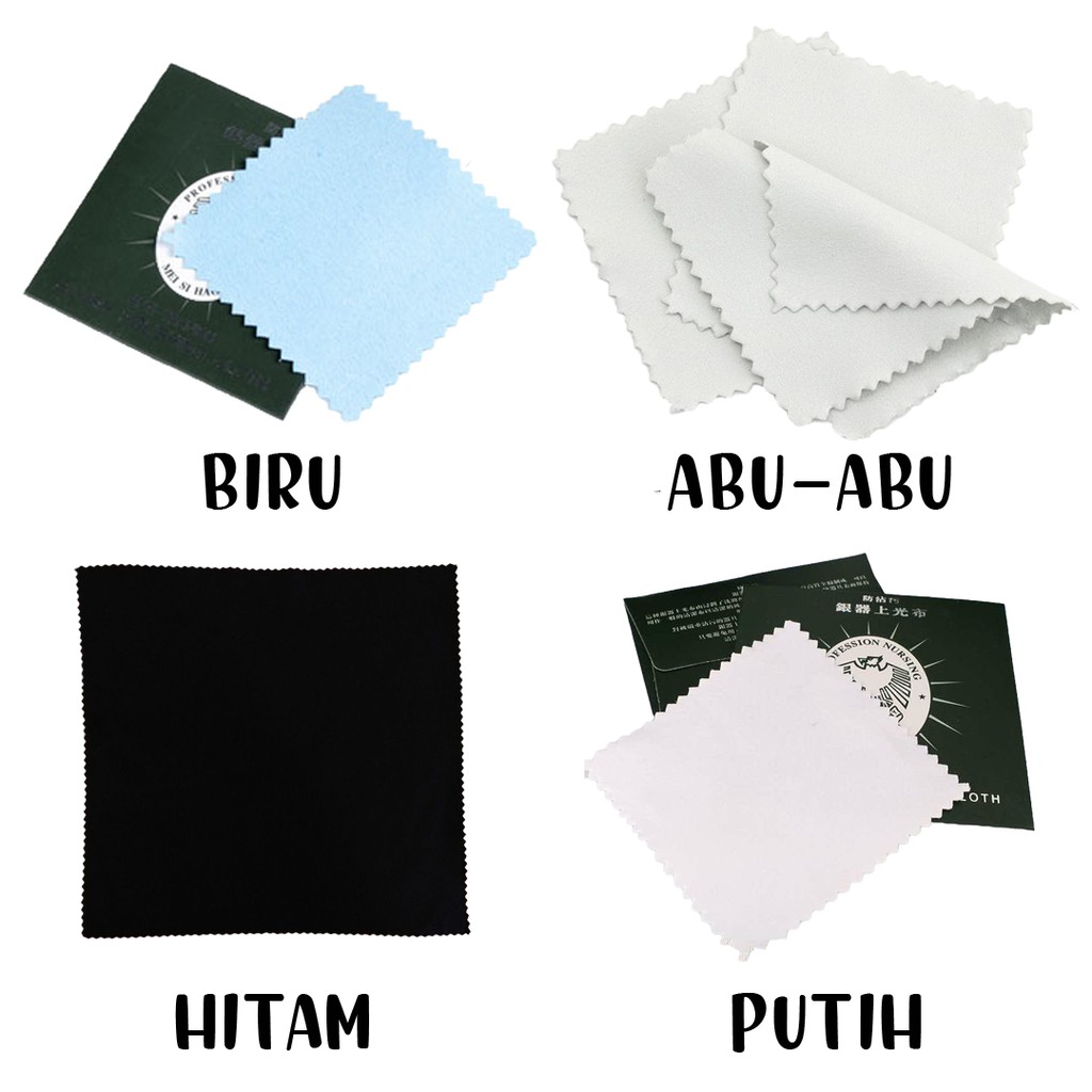 Silver Polishing Cloth Kain Pembersih Perhiasan Perak Cincin F080