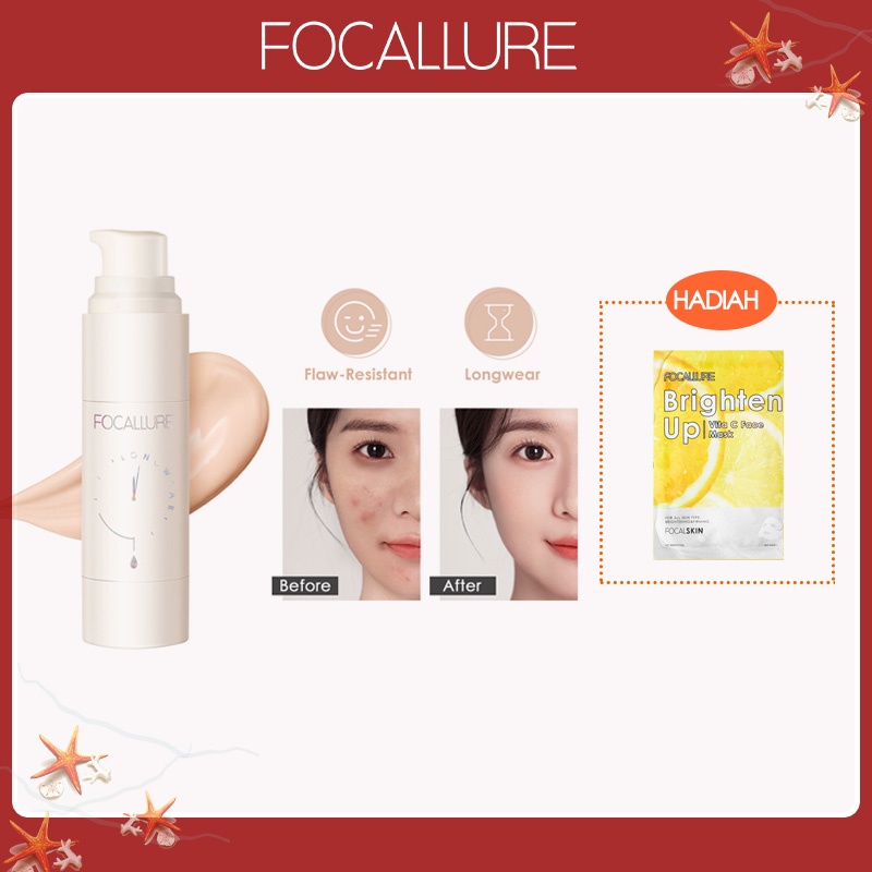 FOCALLURE Flaw-Resistant Longwear Foundation Full-Coverage Cream Liquid Base Foundation FA256