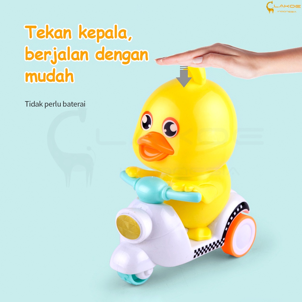 Lakoe Mainan Bebek Motor anak Bayi mainan Mobil motor Anak Tidak Perlu Baterai