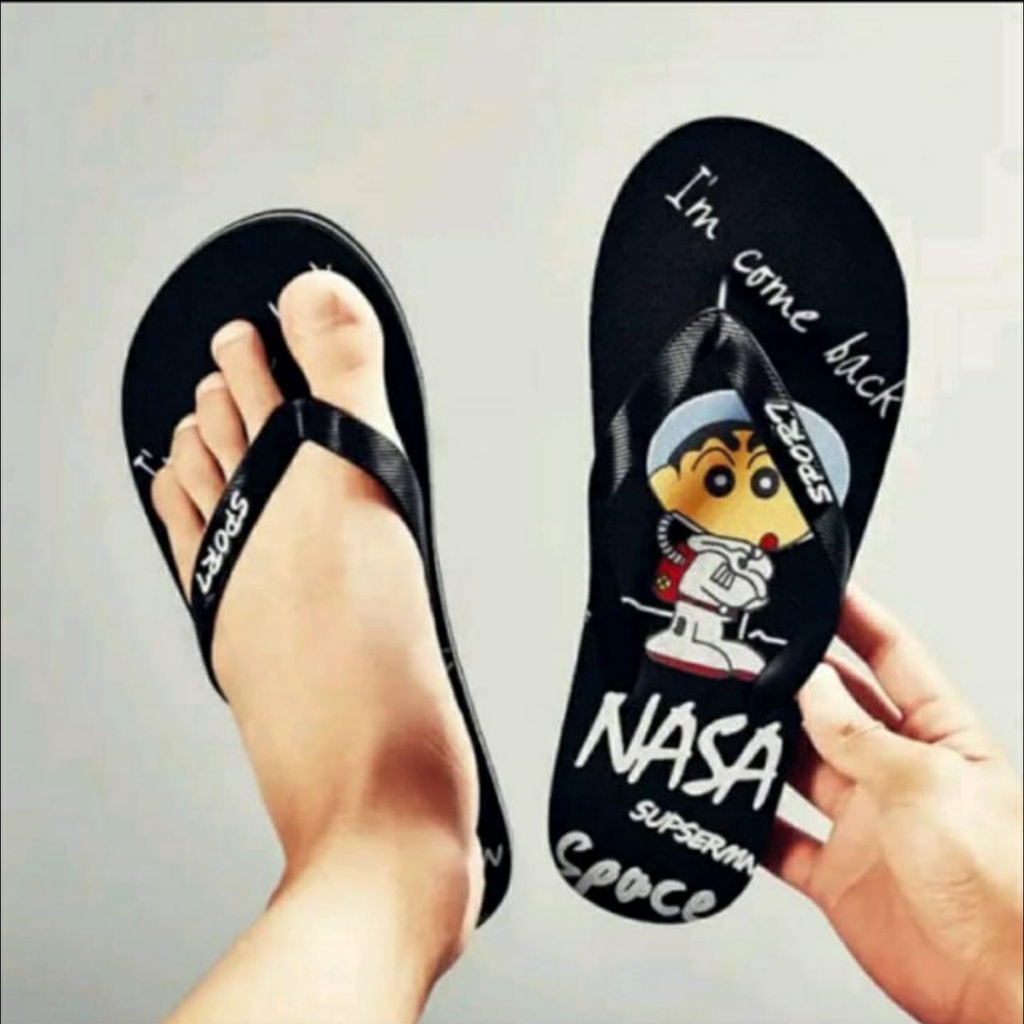 Sandal Jepit Pria Motif SHINCHAN NASA