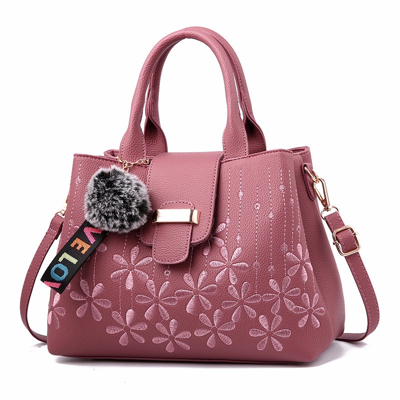 GH686803 PINK/GRAY/RED/BLACK Tas Import - Tas Fashion - Tas Wanita - Tas Pesta