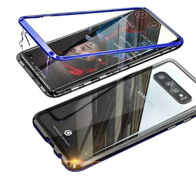 Case Casing Magnetic Realme 5Pro Tempered glass Bening High quality