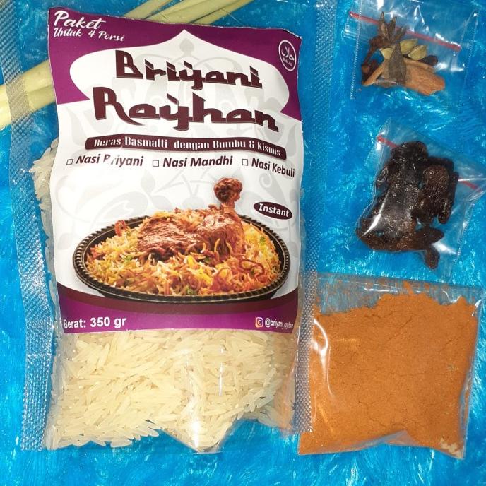 

:=:=:=:=] paket beras briyani+bumbu +kismis untuk 4 porsi