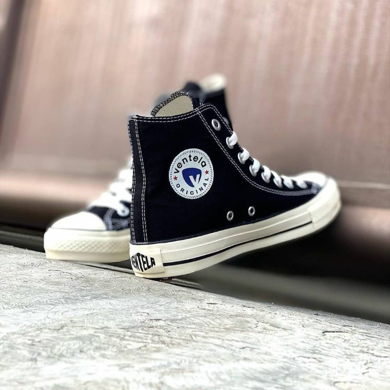 ORIGINAL VENTELA SHOES | Sepatu Ventela Ethnic High Cut Black Natural | Sepatu Brand Lokal Hitam Put