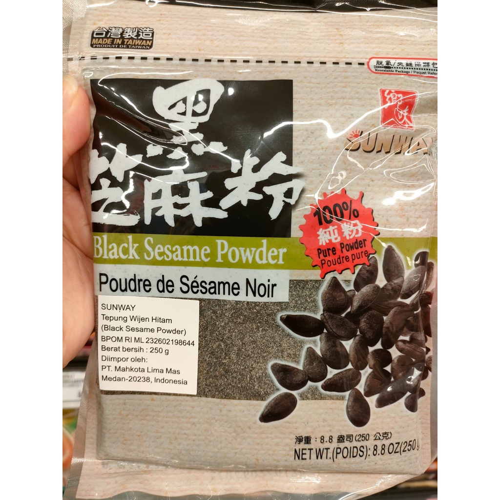 

SUNWAY BLACK SESAME POWDER 250 GR | TEPUNG WIJEN HITAM [BB]