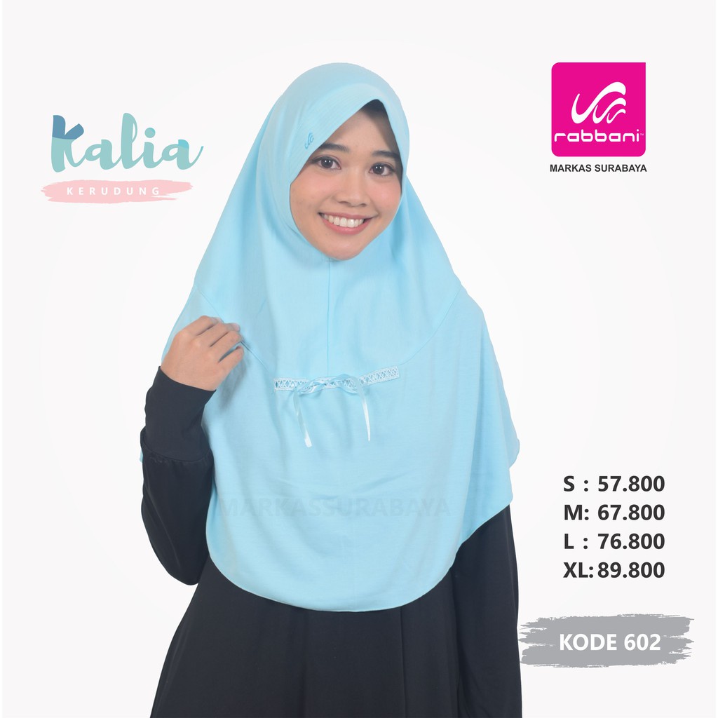 KERUDUNG SEKOLAH RABBANI KALIA - JILBAB INSTAN KALIA RABBANI-602 baby blue