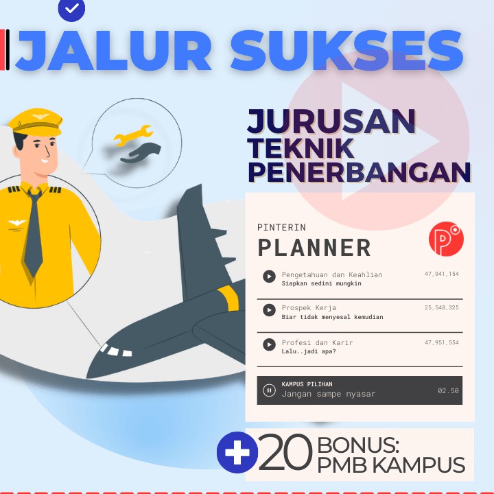 

Daily Planner Kuliah Jurusan Teknik Penerbangan | Test SNMPTN-SBMPTN-UTBK Weekly Binder Loose leaf