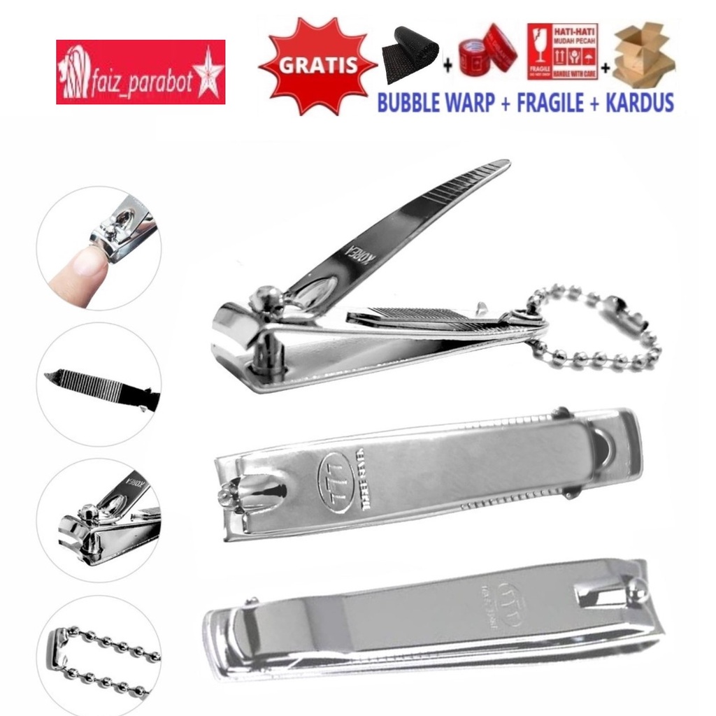 Gunting Kuku 777 Three Seven Besar Made In Korea NAIL Clipper Stainless Steel