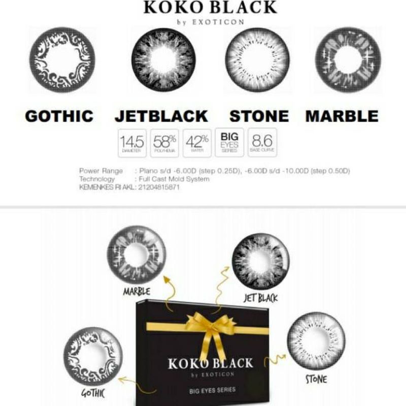 SOFTLENS X2 KOKO BLACK 14.5MM Normal MINUS/Softlens minus/Softlens normal /kacamata/kontaklensa