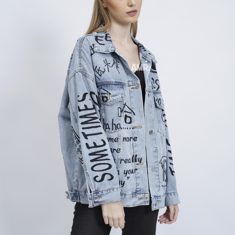 HOT DEALS AMR ORIGINAL - NO PHONE 5206 - JACKET JEANS OVERSIZE TOXIC