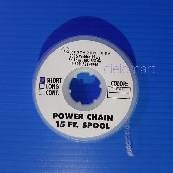 power chain clear forestadent USA karet orthodontic bening / ortho / behel