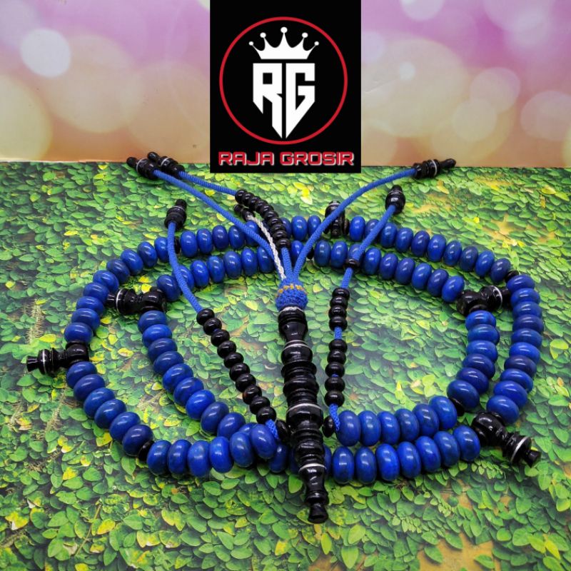 tasbih tijani batu marjan biru kombinasi yuser black