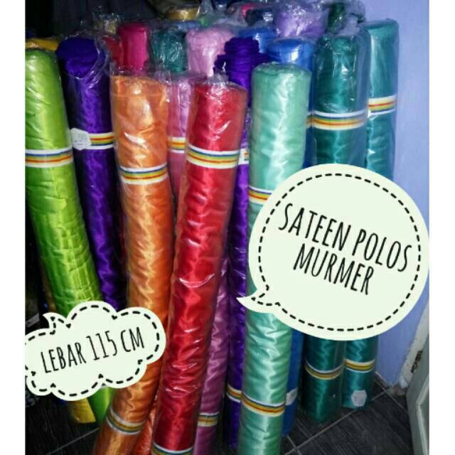 Kain Sateen Satin Saten Polos Clarissa Murah Meriah