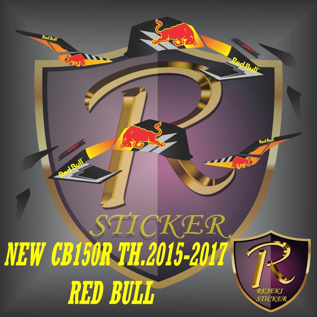 sticker striping decal list variasi motor stiker cb150r th.2015,2016,2017 new cb150r red bull