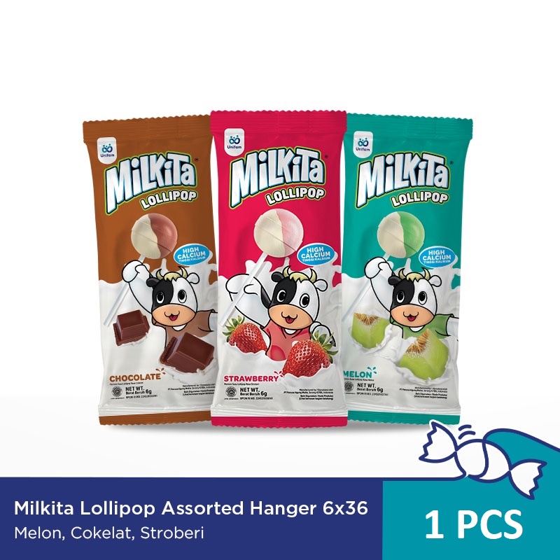 

Milkita Milk Lollipop Permen Susu 6gr