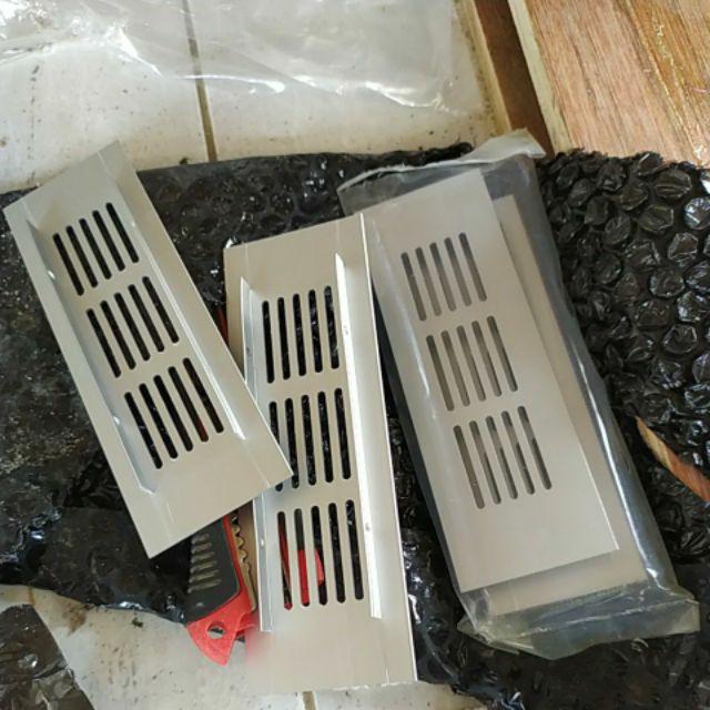 Lobang Angin Aluminium 5 X 15 Cm/lubang Hawa/saringan Udara/ventilasi Lemari