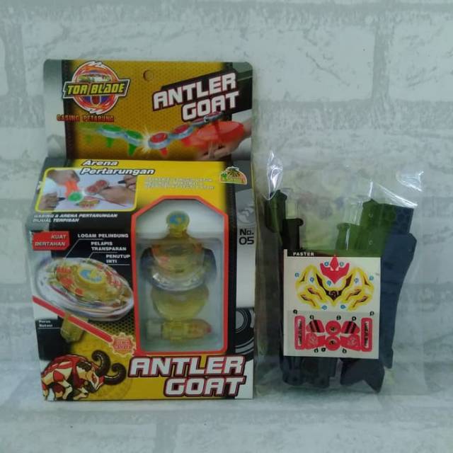 Tor Blade Asli Antler Goat Plus Penjepit dan Pelontar Gangsing Murah