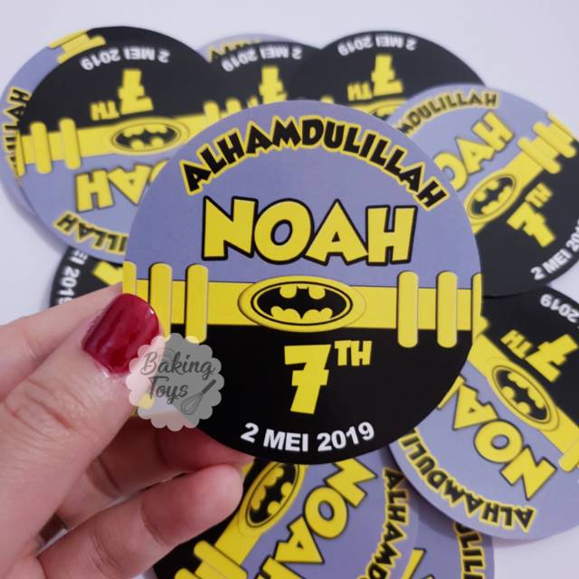

Sticker Birthday Pudding / Souvenir Ulang Tahun / Nasi Kotak Bento / Hampers - Batman