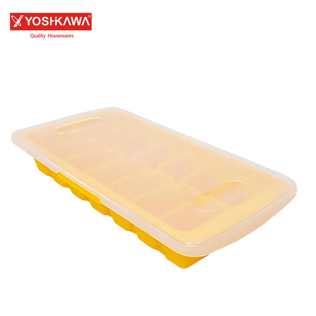 

YOSHIKAWA Cetakan MPASI Cetakan Es 14 Slot Ice Cube Tray EVL-BE-3310 Orange