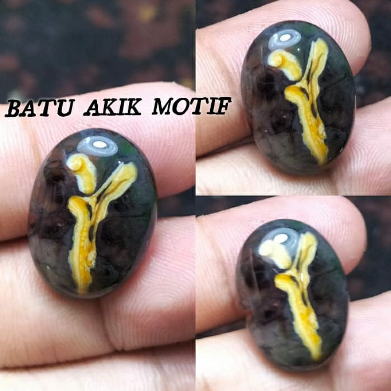 BATU CINCIN AKIK MOTIF KERIS DI JAMIN UNIK
