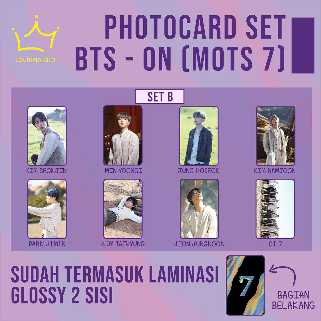 PHOTOCARD SET BTS BEHIND ON (MOTS 7)