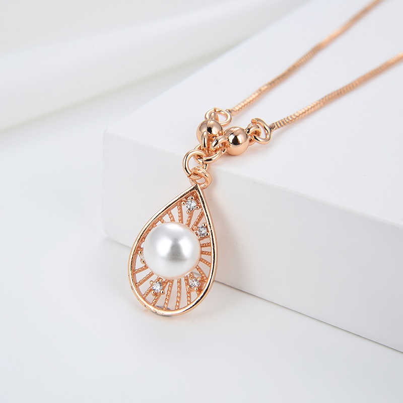 kalung titanium wanita emas mutiara muda model korea murah anti karat panjang asli silver nama selamanya 94n