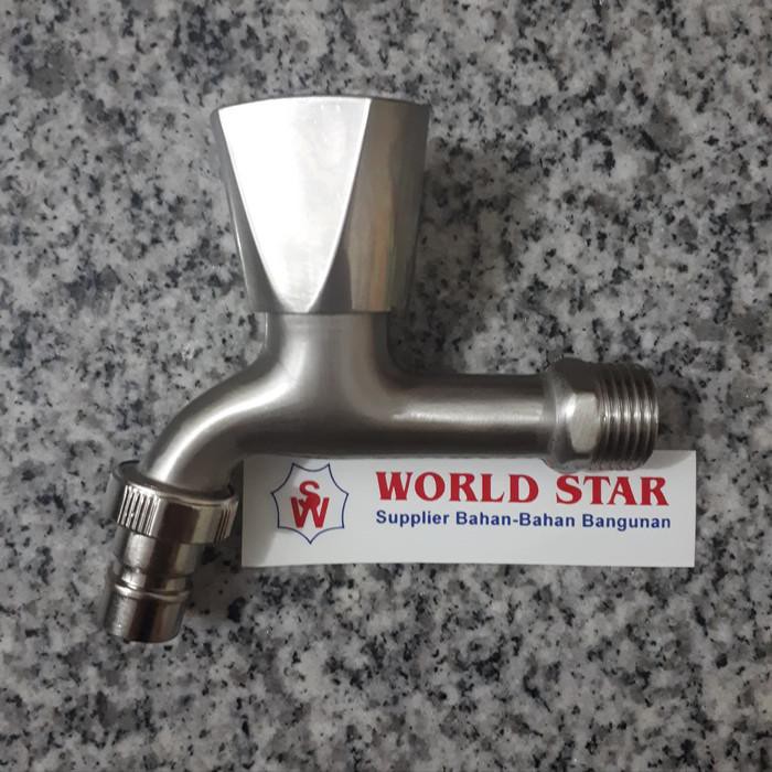 Kran taman stainless segitiga skl kran air taman stainless putar pe