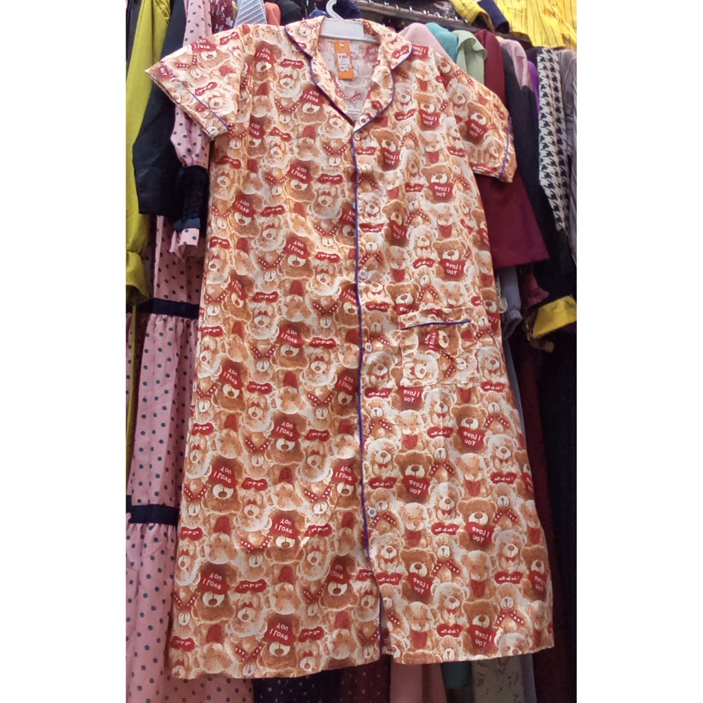 BAJU TIDUR / DASTER MURAH MOTIF BEAR  BISA COD