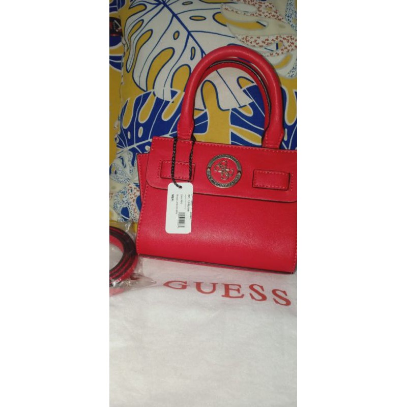 tas guess Landon micro mini merah original counter