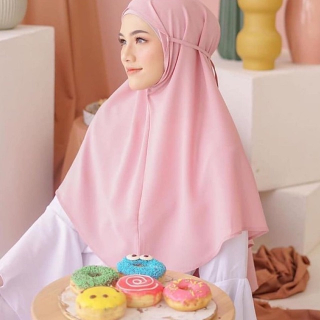 Khimar bergo mariam/kerudung instan tali belakang/kerudung instan tali/kerudung instan