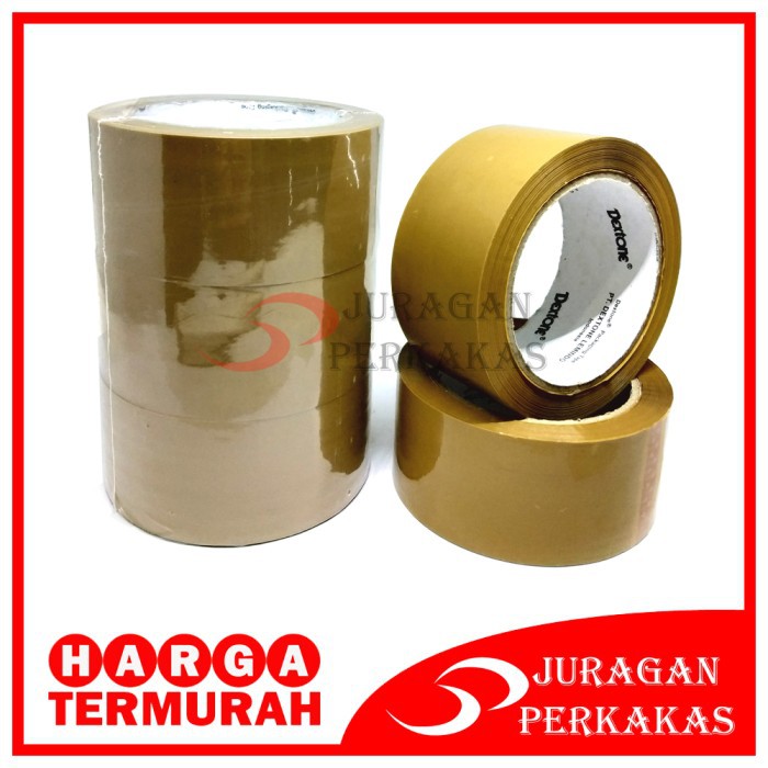 

DEXTONE 5 PC LAKBAN COKLAT OPP TAPE PLASTIK PEREKAT LEM SOLASI SELOTIP