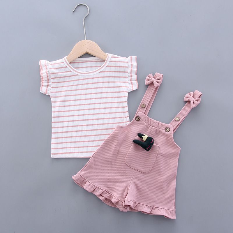 Set jumpsuit Overall Anak batita bayi perempuan girl import