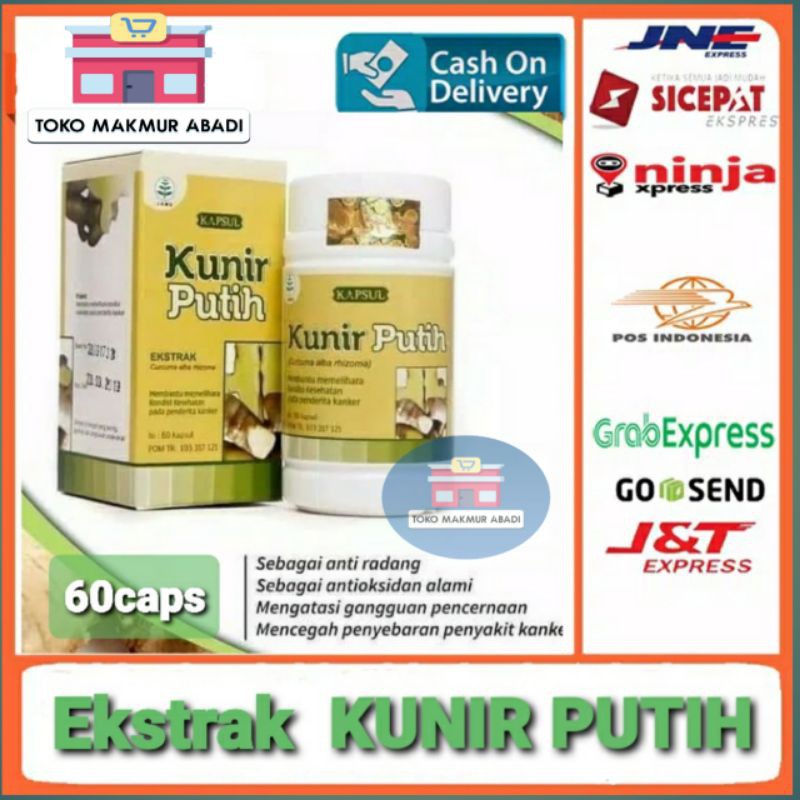 Kapsul Ekstrak KUNIR PUTIH Isi 60 Kapsul Izin BPOM - Obat Herbal Anti Kanker