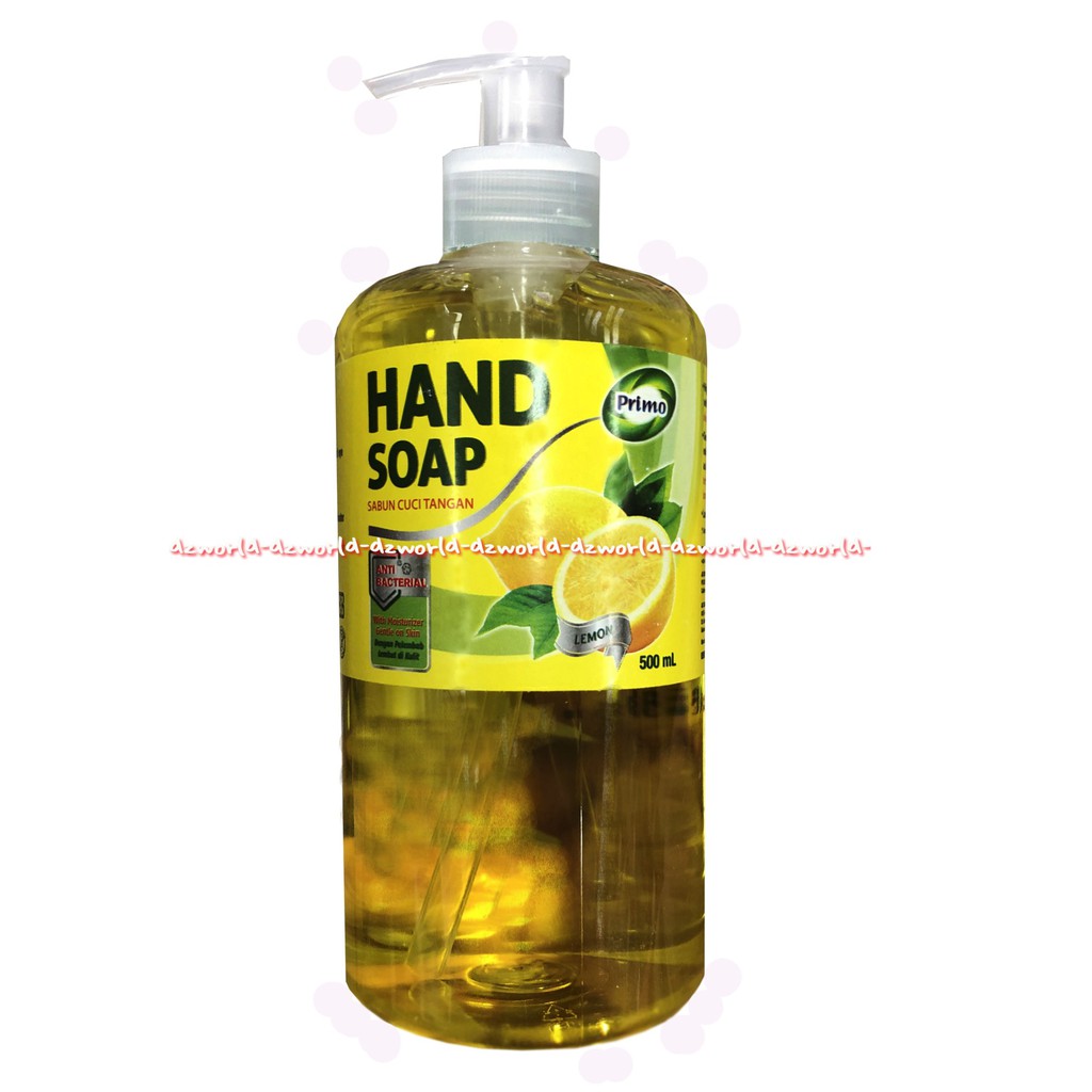 Primo Hand Soap Sabun Cuci Tangan 500ml Wangi Lemon Anti Bakteri Anti Bacteri Jeruk