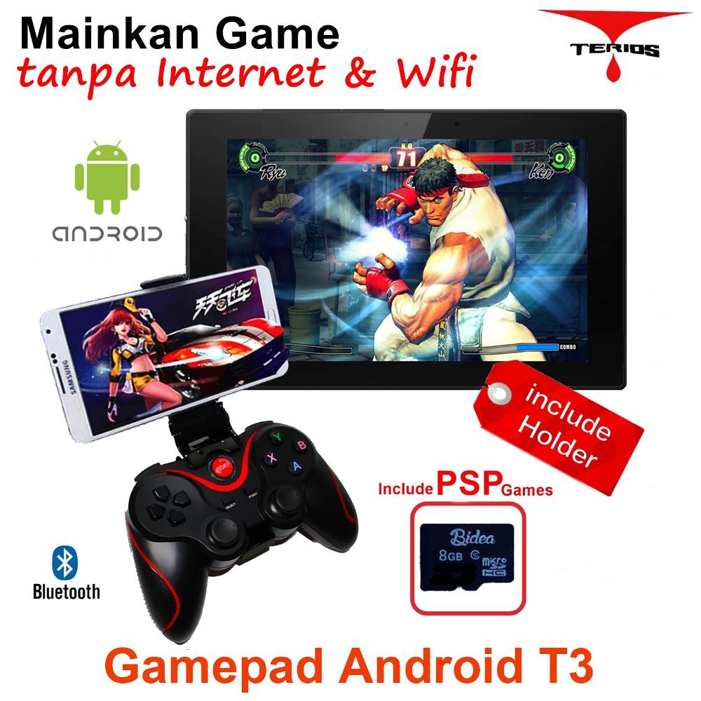 Gamepad +holder+PSP game bluetooth android smartphone Vr box Tv Murah