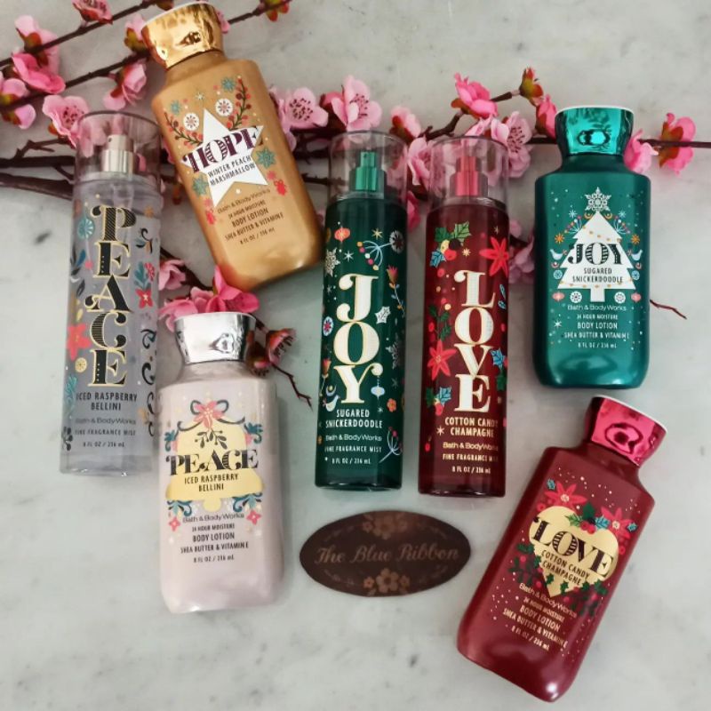 BATH AND BODY WORKS CHRISTMAS COLLECTION (JOY , HOPE , LOVE , PEACE)