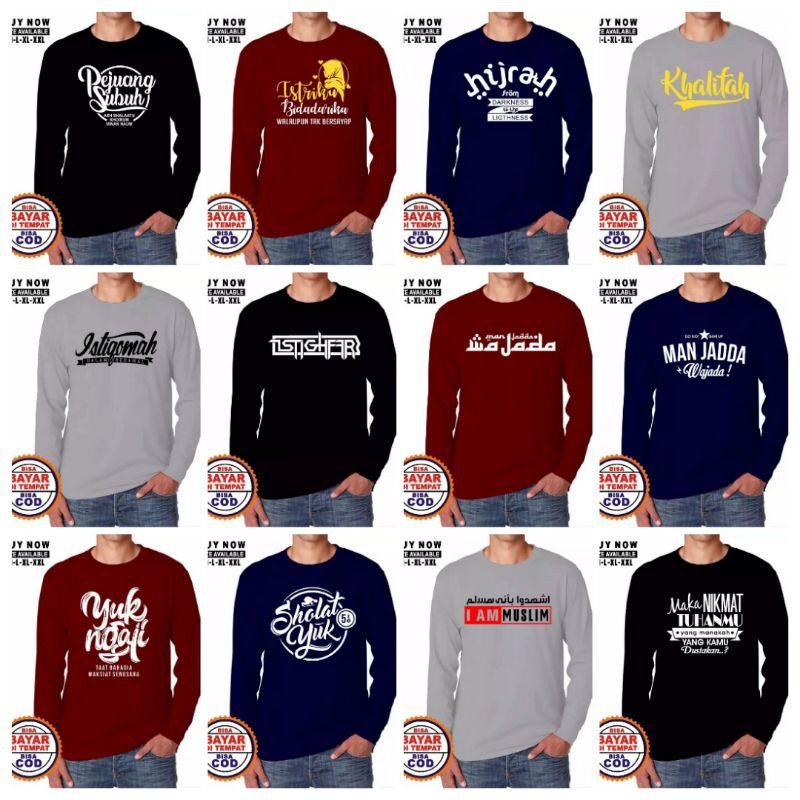 KAOS DAKWAH PRIA / DISTRO ISLAMI / KAOS DAKWAH / KAOS ISLAMI / PAKAIAN PRIA LENGAN PANJANG-3