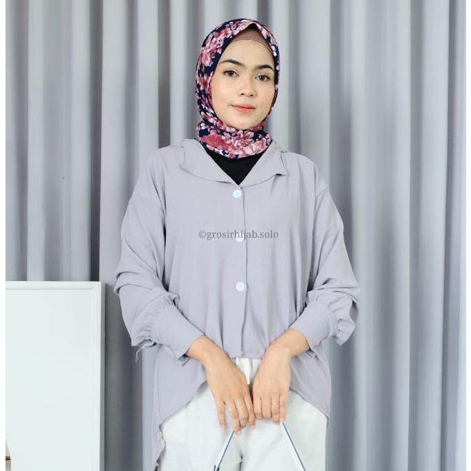 (MGA) BLOUSE BICITA FULL KANCING DAILY BUSUI WANITA BLOUSE AIRFLOW