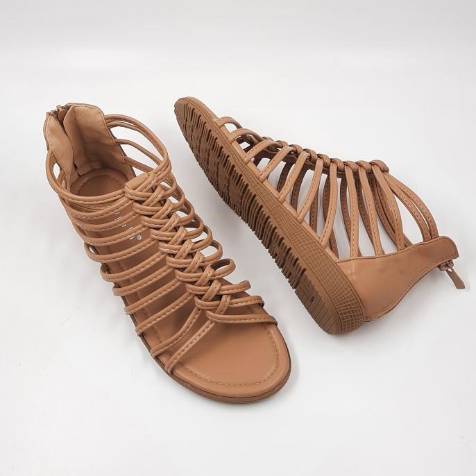 Laviola Shoes - Sandal Gladiator Wanita - 3001 TGK - MOCCA