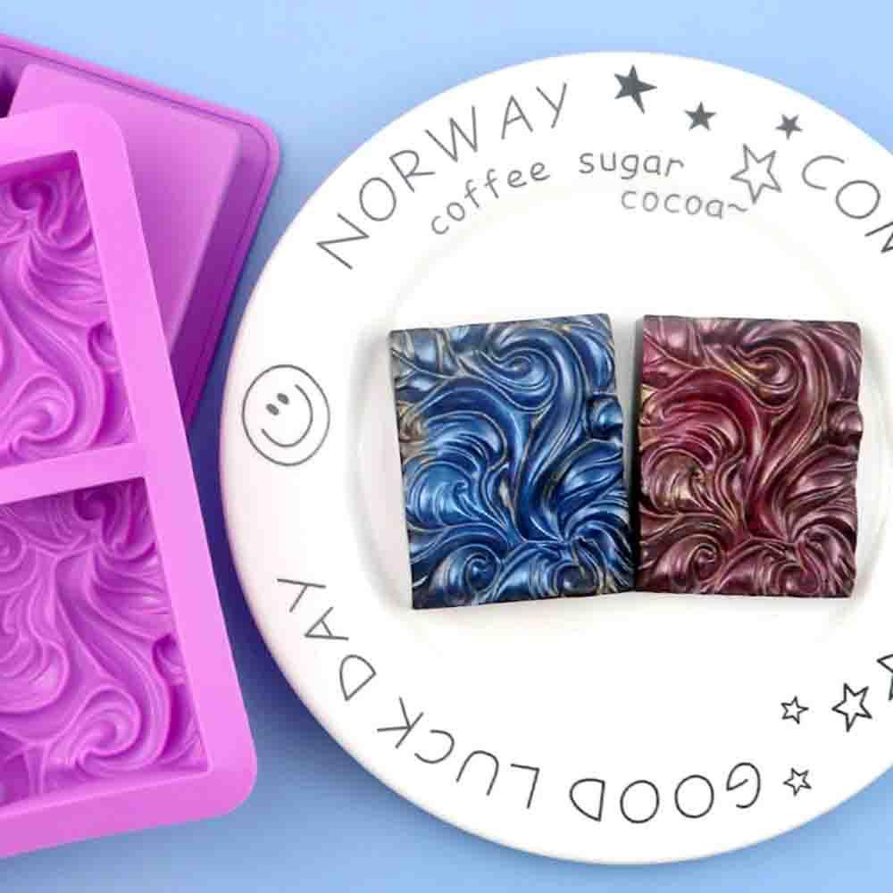 Solighter Silicone Soap Mold Making Supplies Perlengkapan Sabun Handmade 4per6 Cavity