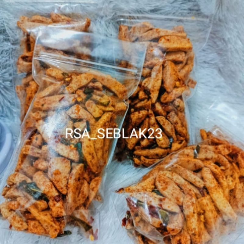 

basreng stik exsra pedas keriuk gurih aroma daun jeruk isi 100gram