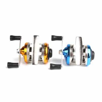 Mini Reel Pancing Baitcasting Fishing 3.0:1 50 M / Reel Pancing Mini Kuat Alat Gulung Pancing / Reel Pancing Power Handle Gulungan Senar Pancing / Rell Pancing Murah Berkualitas Bahan Alumunium Tahan Karat /  Fishing Reel Joran Penggulung Gulungan Pancing