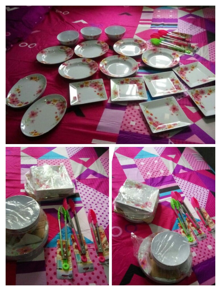 Piring Makan Bulat, Kotak ,oval Dan Mangkok Sweet Flora /hrg Per-bj