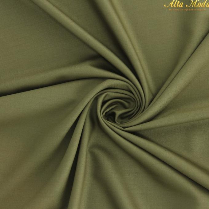 Alta Moda Semi Wool & Silk Super 200S By Hermas Army Green (1M)