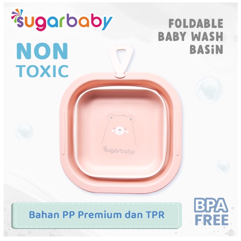 Sugar Baby Baskom Lipat Praktis Foldable Baby Wash Basin Ember Lipat Multifungsi CBKS